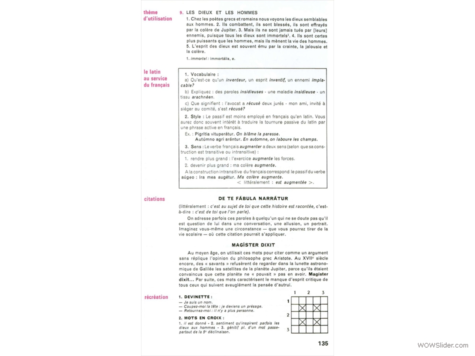 Latin - 2e année -  Initiation aux lettres latines - Magnard
