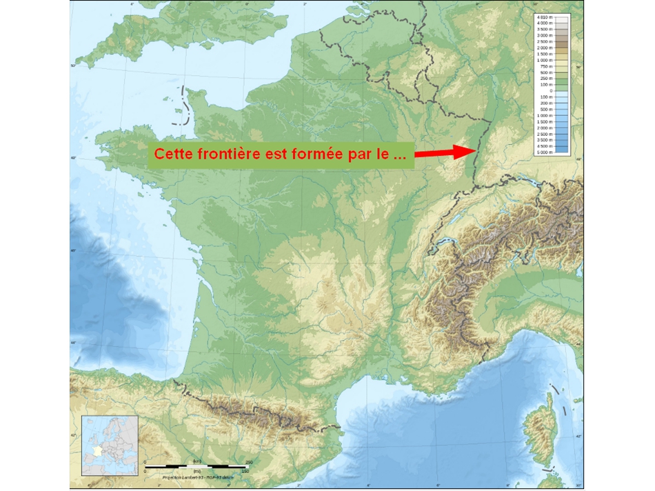Repères géographiques - Les frontières, les reliefs et les fleuves de France - Le Rhin