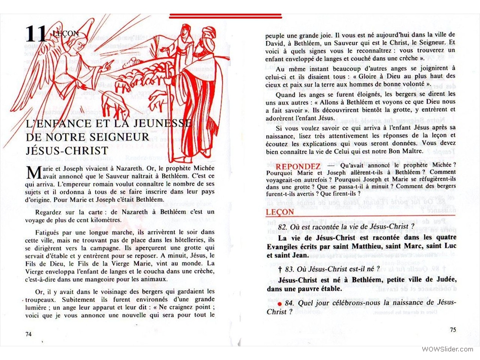 Cours de catéchisme sous forme de question-réponse