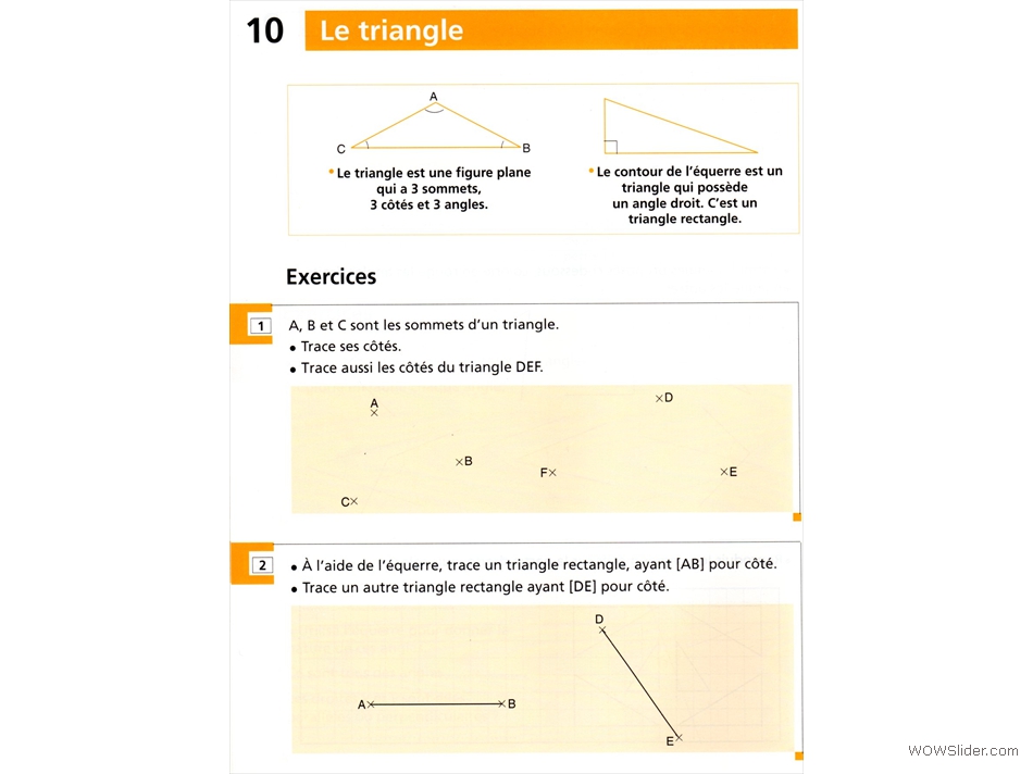 Cours de géométrie CE2